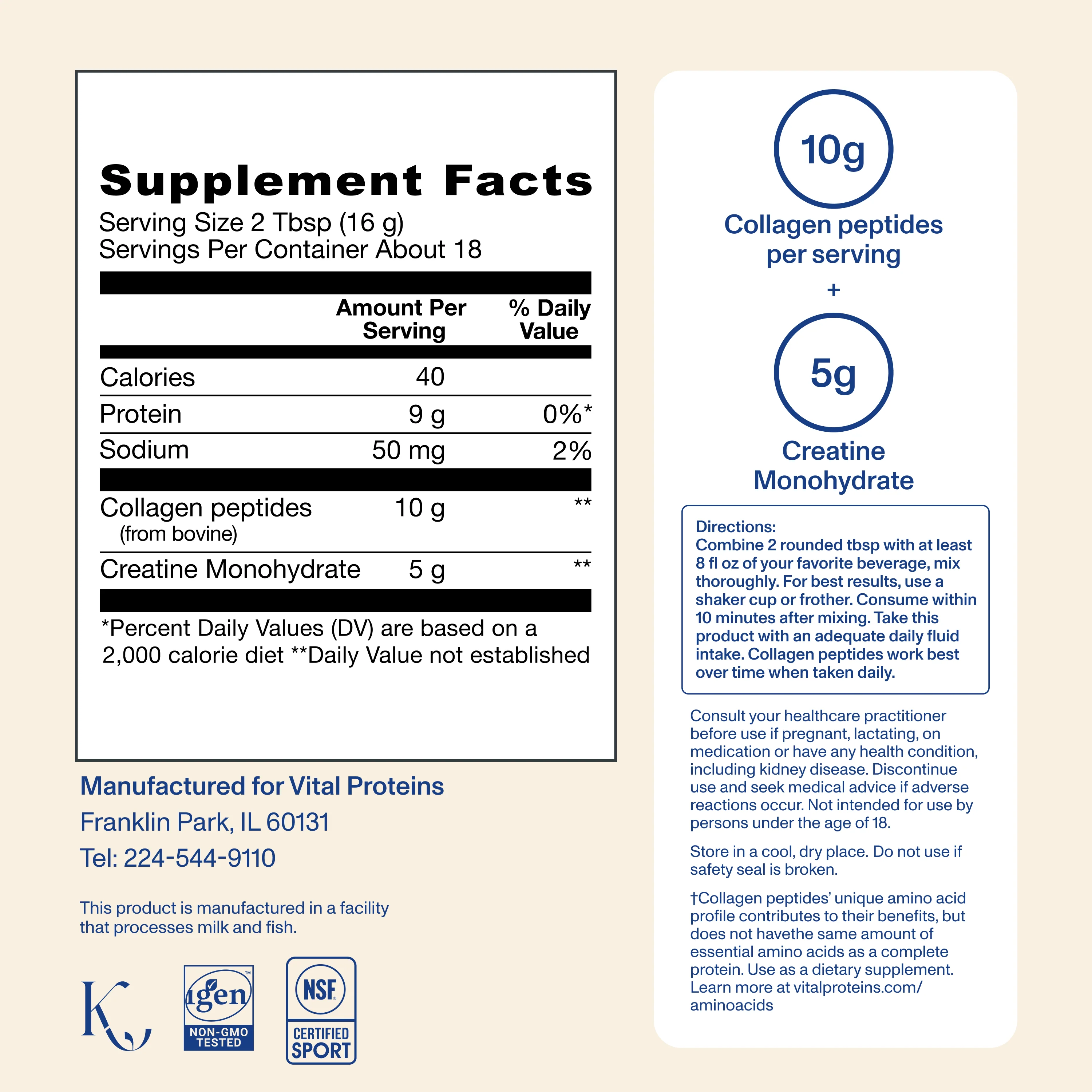 Advanced Collagen Peptides + Creatine - Unflavored - Image 4