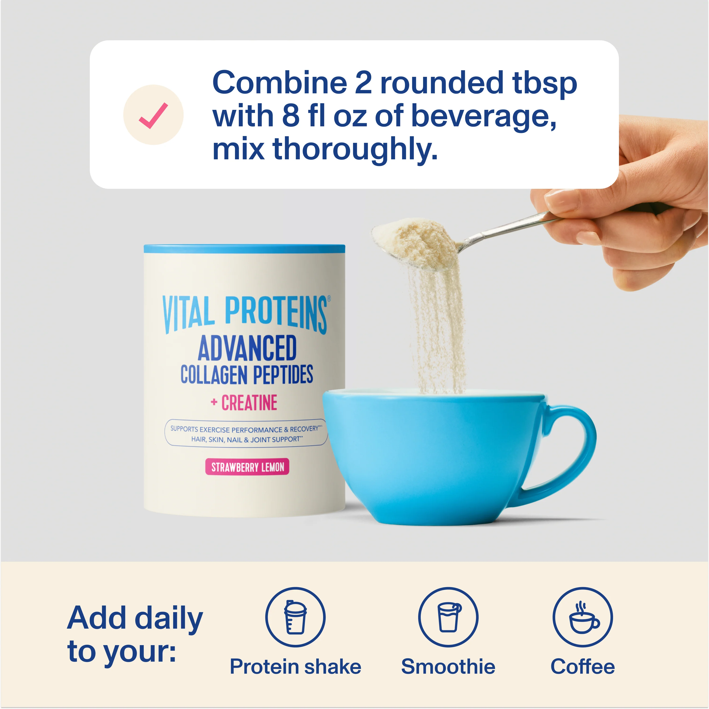 Advanced Collagen Peptides + Creatine - Strawberry Lemon - Image 5
