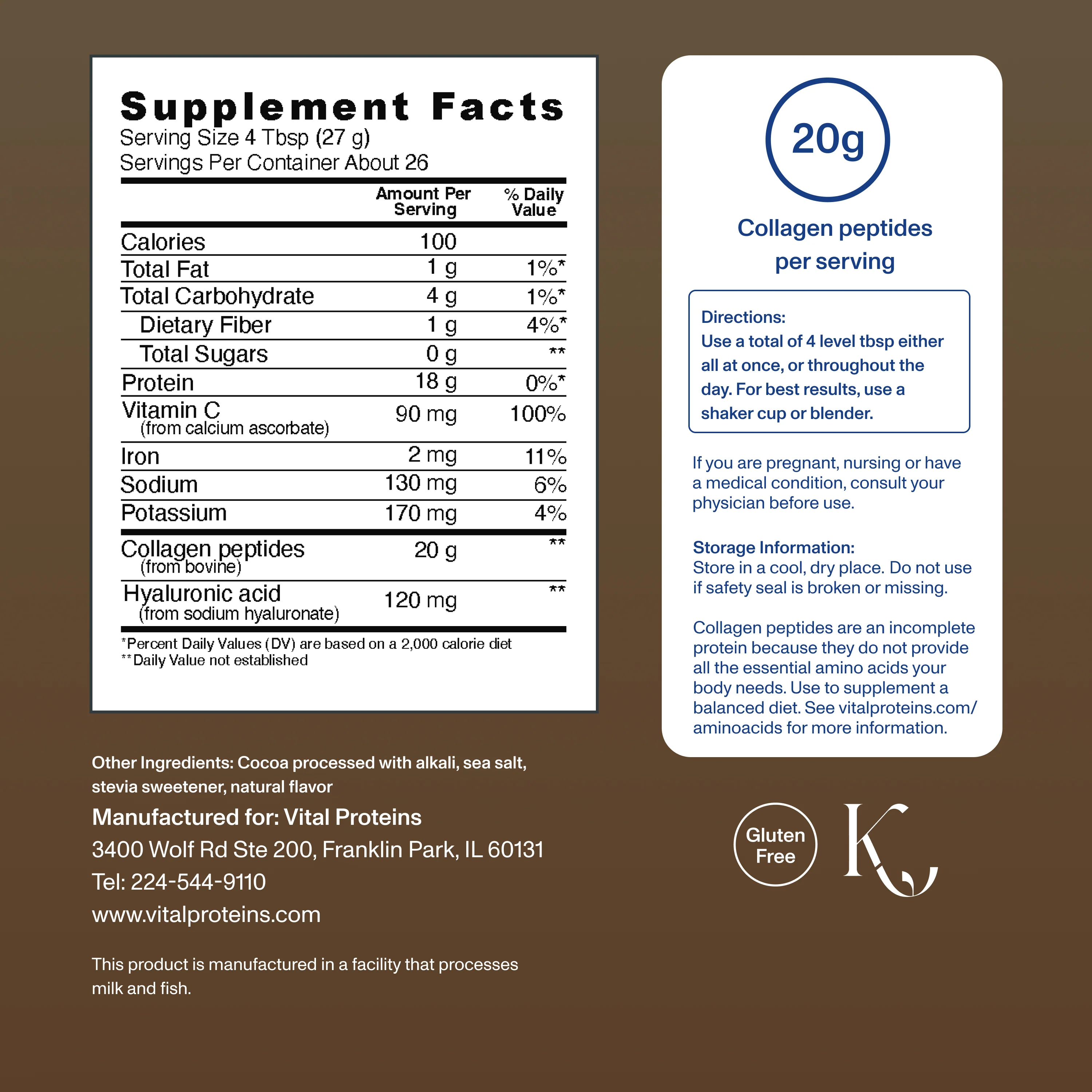 Chocolate Collagen Peptides Advanced - with Hyaluronic Acid & Vitamin C - Image 3